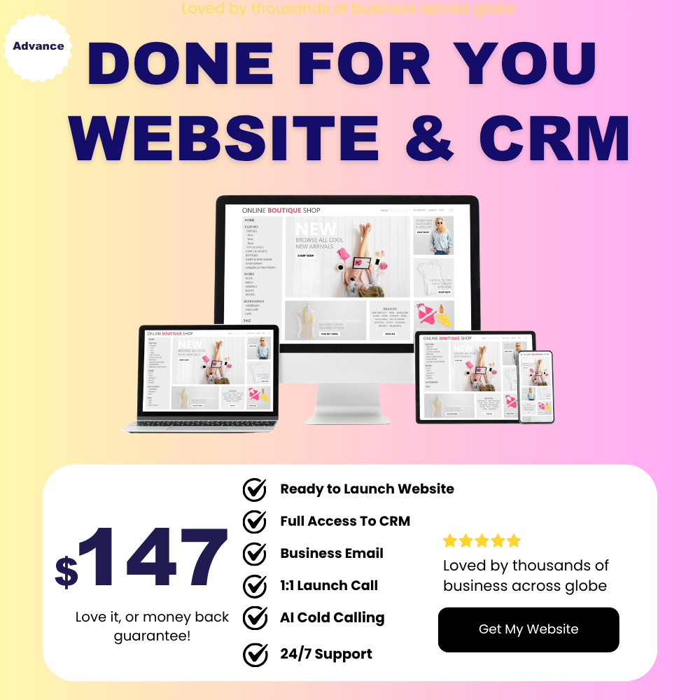 Ready To Launch Website & CRM For Business