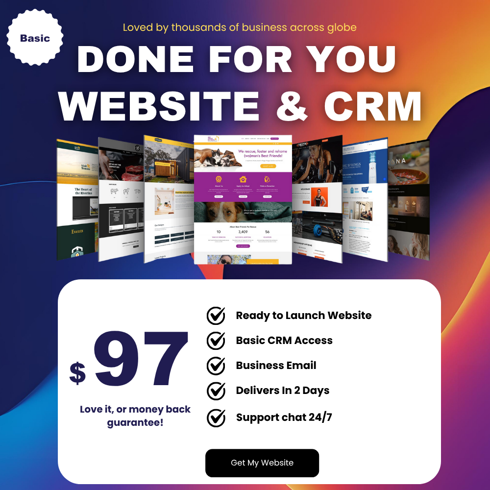 Ready To Launch Website & CRM For Business